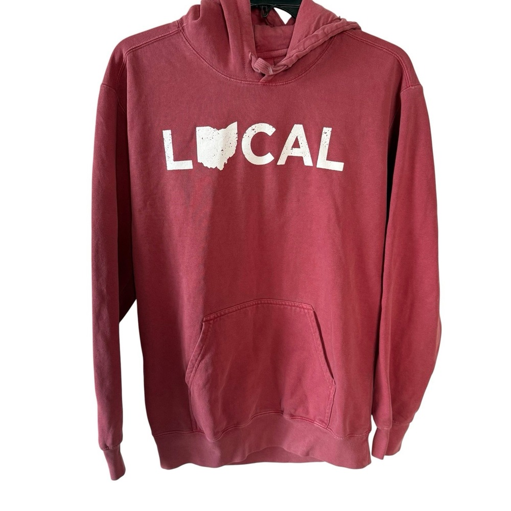 Ohio Local Sweatshirt Hoodie Comfort Colors Red Size Adult Small NEW!